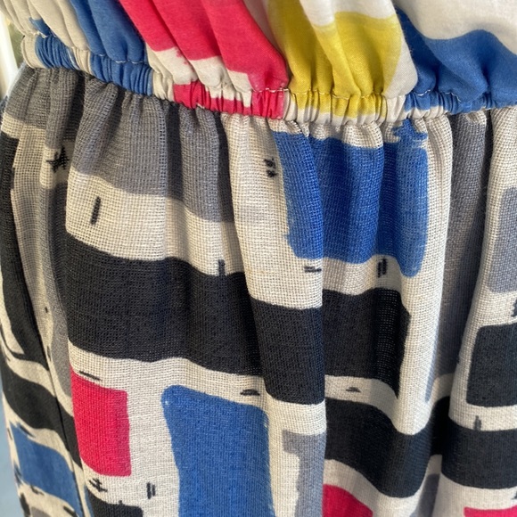 Anthro •corey lynn calter• Silk/Linen Rare Abstract Dress • Size 2 - Picture 5 of 12